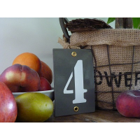 Huisnummer industrieel grijs 8x12