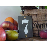 Huisnummer industrieel grijs 8x12