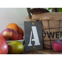 Huisnummer industrieel grijs 8x12