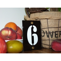 Huisnummer industrieel zwart 8x12