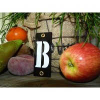 Huisnummer industrieel zwart 4x10