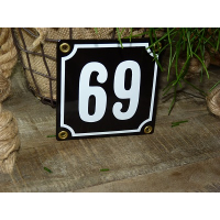 Huisnummer zwart 10x10