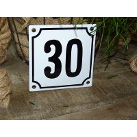 Huisnummer wit 10x10