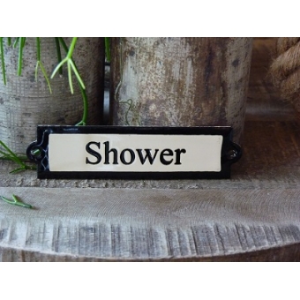 Emaille deurbordje recht 'Shower' 