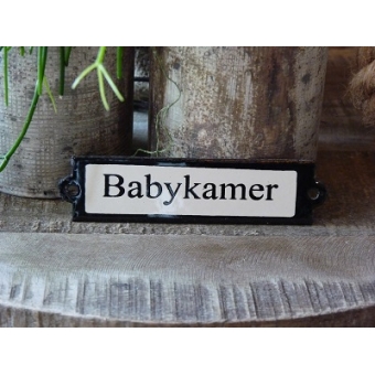 Emaille deurbordje recht 'Babykamer' 