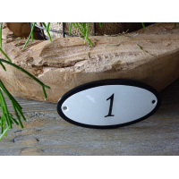 Huisnummer 10x5 ovaal