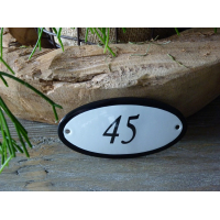 Huisnummer 10x5 ovaal