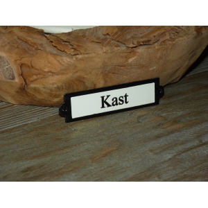 Emaille deurbordje recht 'Kast' 