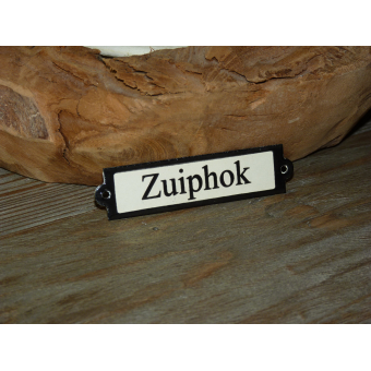 Emaille deurbordje recht 'Mr Zuiphok' 