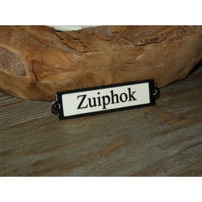 Emaille deurbordje recht 'Mr Zuiphok' 