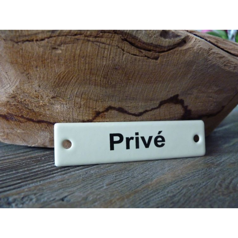 Emaille deurbordje recht 'Privé'