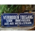 Emaille waarschuwingsbord 'verboden toegang' 35 x 15 cm