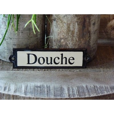 Emaille deurbordje recht 'Douche' 