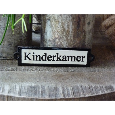 Emaille deurbordje recht 'Kinderkamer' 