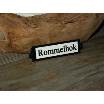 Emaille deurbordje recht 'Rommelhok' 