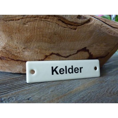 Emaille deurbordje recht 'Kelder'